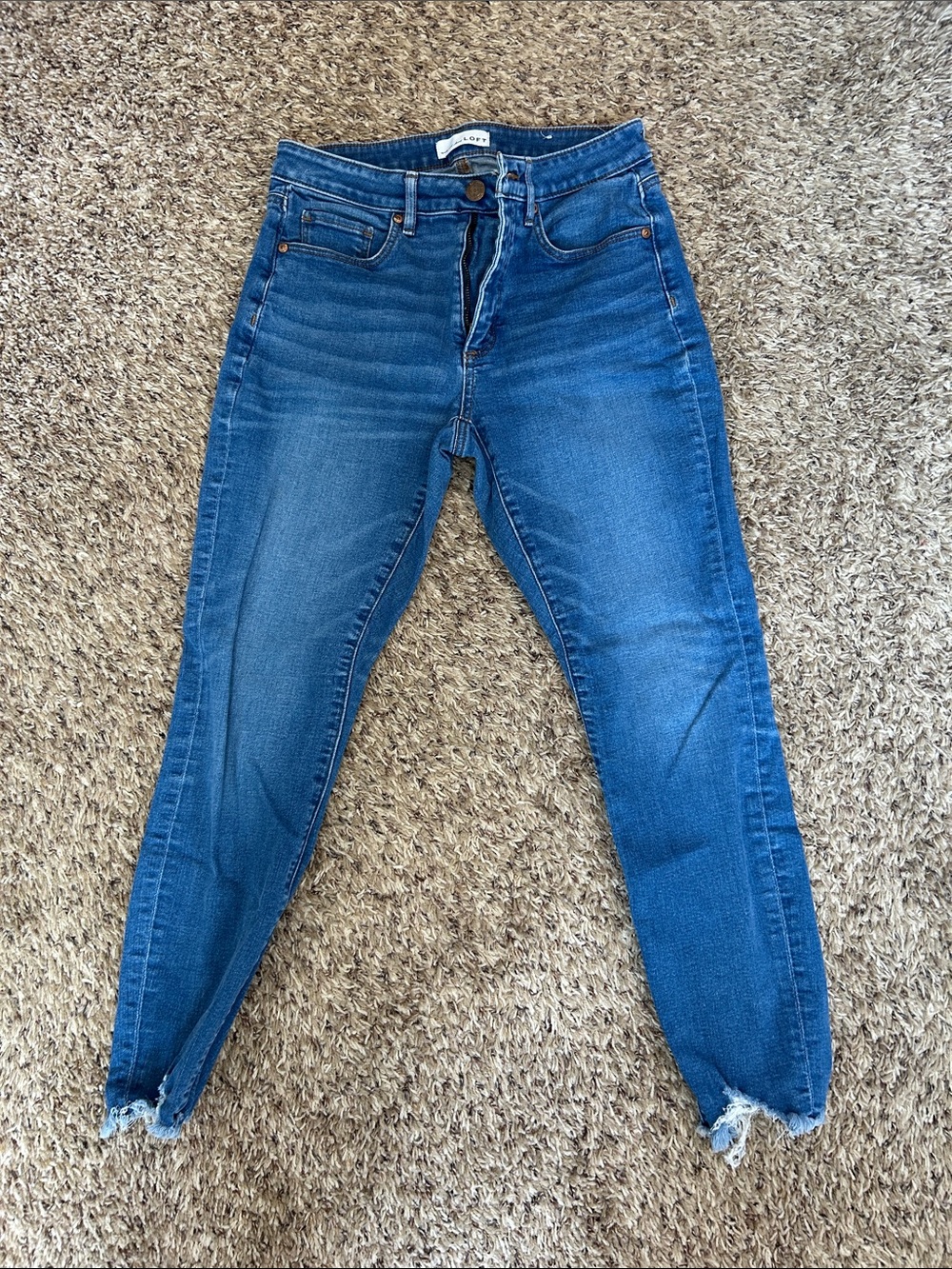 High-Rise Blue Womens Skinny Jeans -